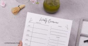 weekly overview planning printable | loveleemama.com