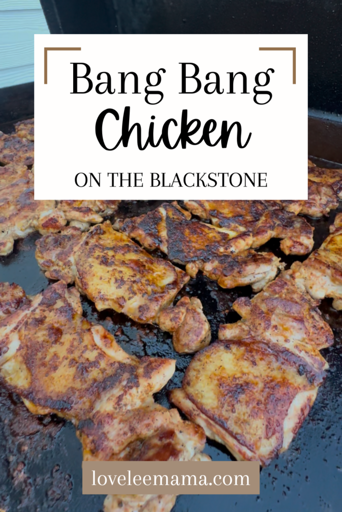 Bang Bang Chicken on the Blackstone | loveleemama.com